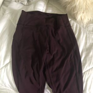 Lululemon fast and free burgundy leggings